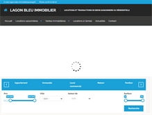 Tablet Screenshot of lagonbleuimmobilier.com